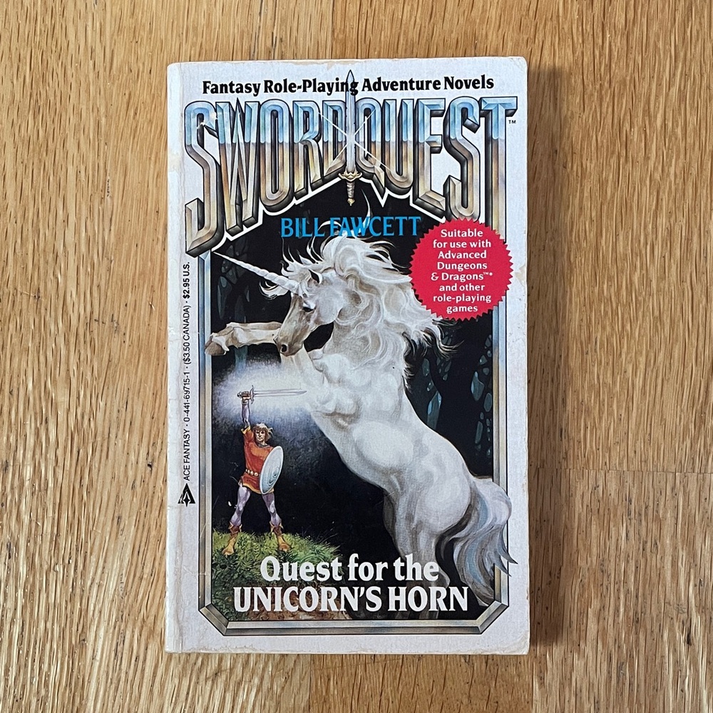 Vintage 80s SwordQuest book